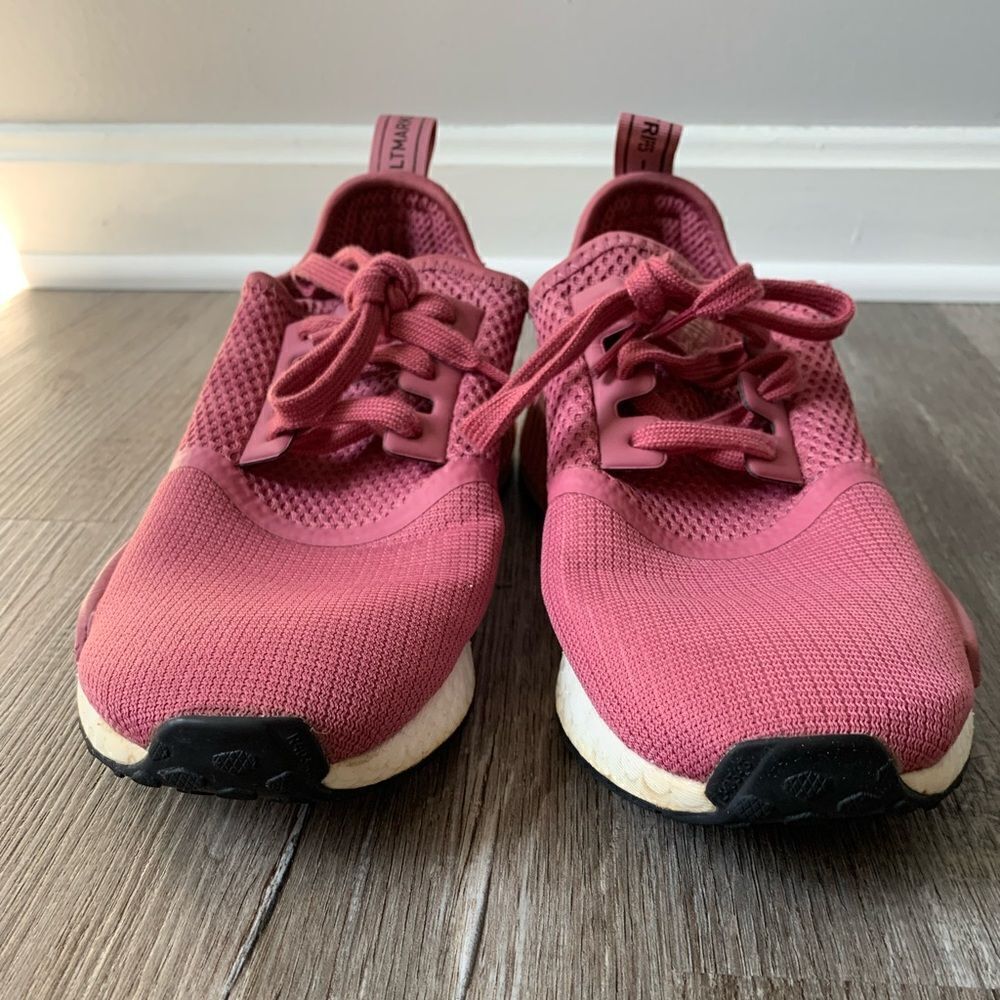 Adidas Boost NMDR1 Everyday Sneakers Magenta Pink White Size 7.5 8 - Picture 3 of 15